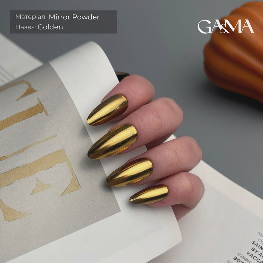 GA&MA Втирка Mirror Powder Golden, 0,3 г