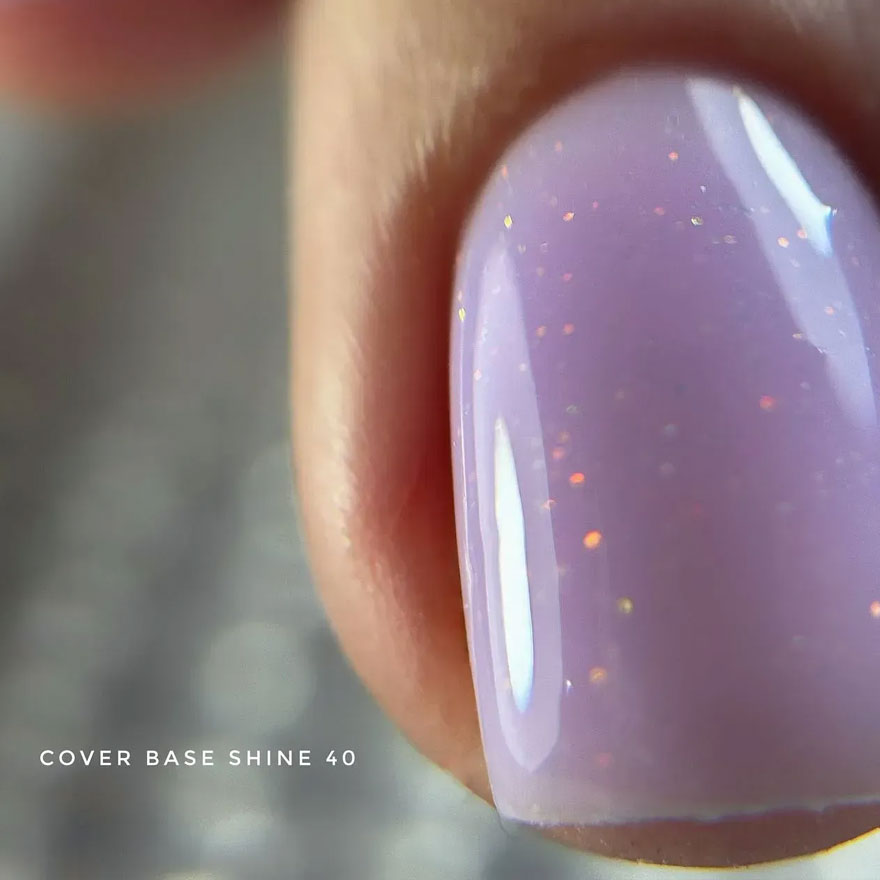 Grade Nail base Shine Base 38 (lilac with glitter), 15 ml