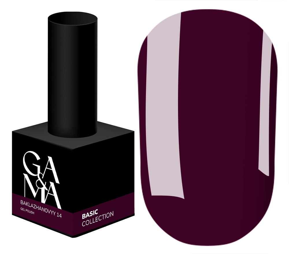 GA&MA Гель-лак Basic collection 014 baklazhanovyy, 10 мл GA&MA Гель-лак Basic collection 014 baklazhanovyy, 10 мл