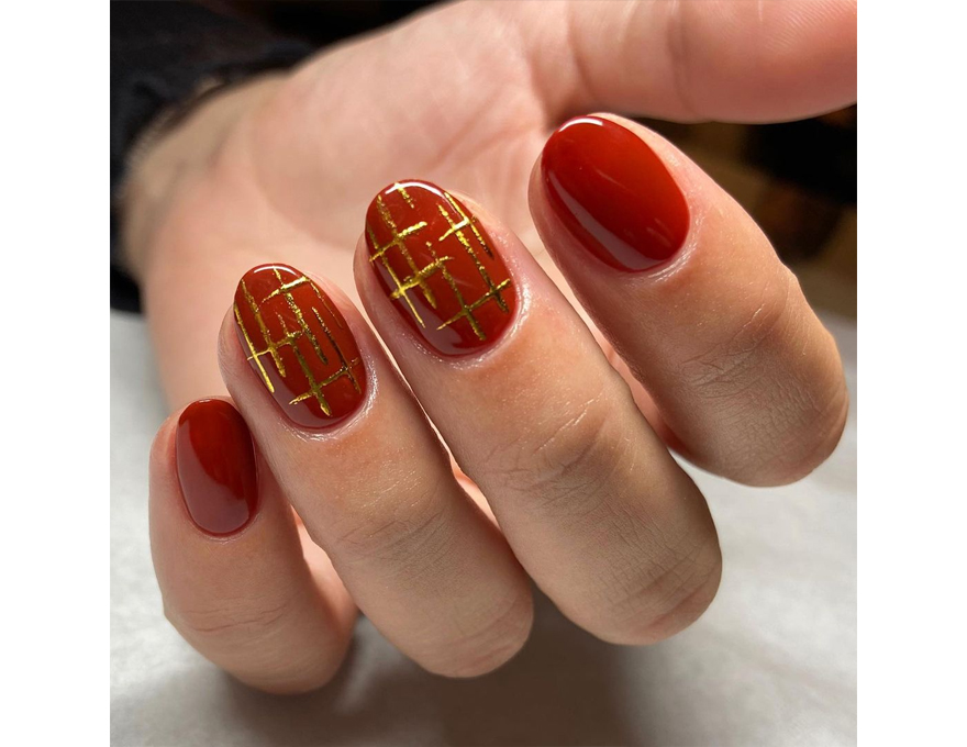 СND Shellac Hand Fired gel varnish (light brown with pink micro-gloss), 7.3 ml