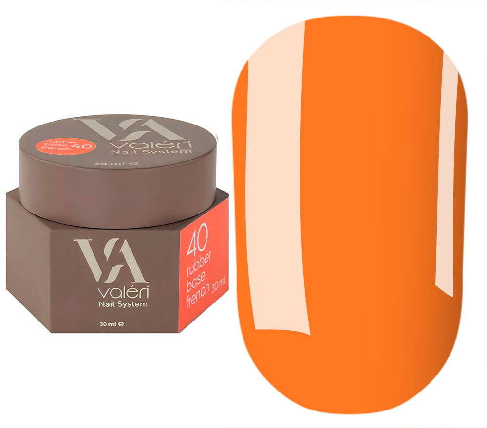 Valeri База для нігтів Rubber Base French №40, 30 мл