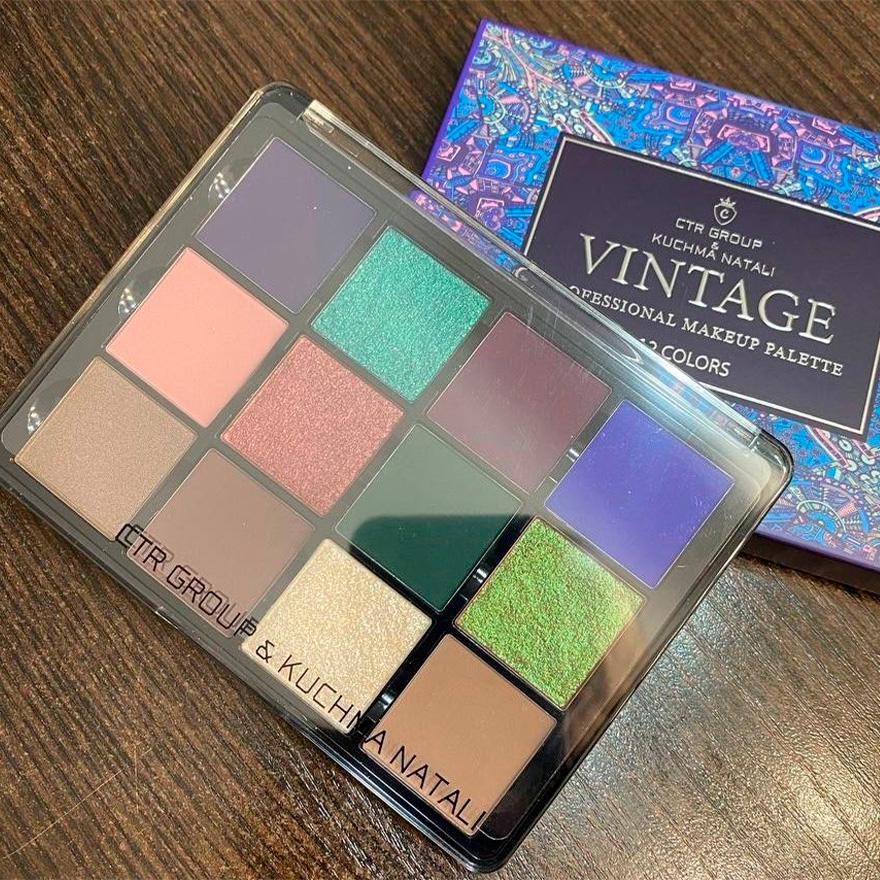 CTR Eye Shadow Palette Vintage, 12*2.5 g