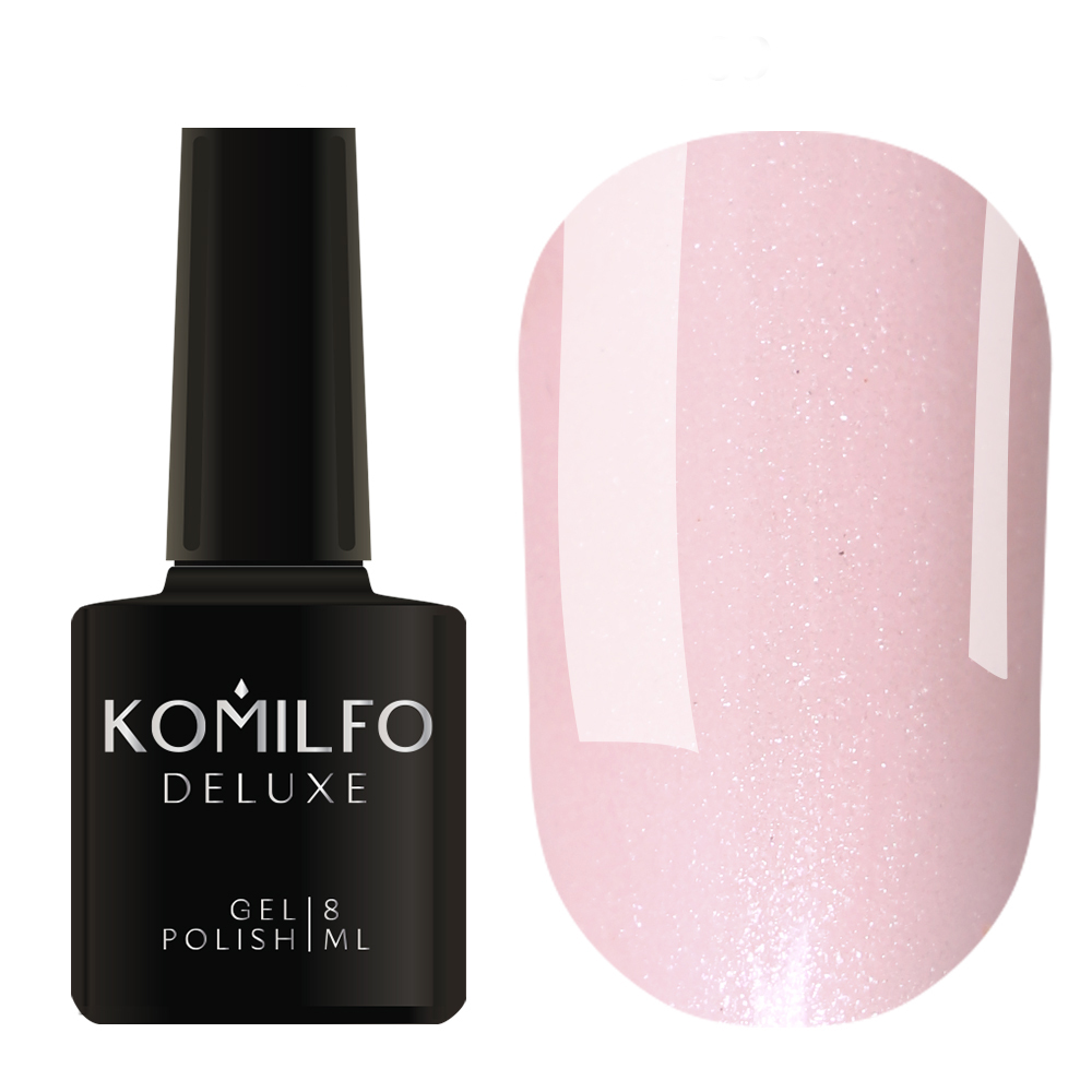Gel Polish Komilfo Deluxe Series D030 (light pink with micro-gloss), 8 ml.