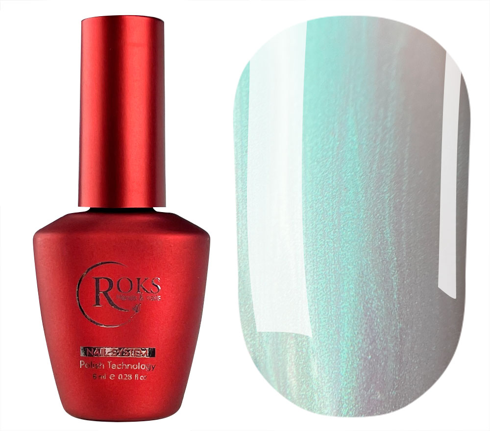 Roks Топ для нігтів Top №4 green pearl, 8 мл Roks Топ для нігтів Top №4 green pearl, 8 мл