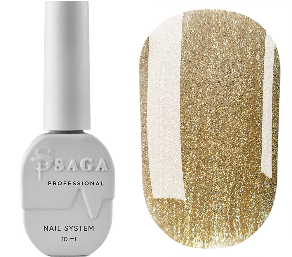 SAGA professional Gel Polish Marmalade 1 (green-yellow with flakes), 9 ml
