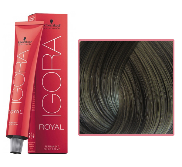 Professional hair dye IGORA Royal 6-12 dark blond ash sandre, 60 ml