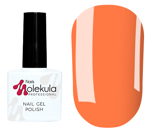 Molekula DISCO gel varnish No. D06 (new formula) (orange-coral, neon), 11 ml Molekula DISCO gel varnish No. D06 (new formula) (orange-coral, neon), 11 ml