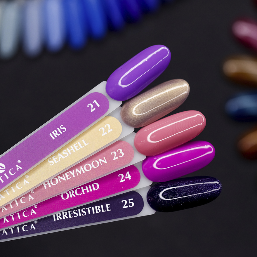 Atica Iris GPM21 gel-varnish (poisonous purple, enamel), 7.5 ml
