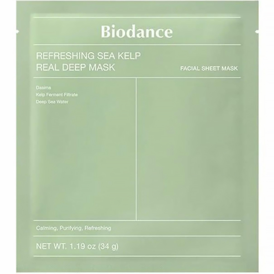 Biodance Маска гидрогелевая освежающая с морскими водорослями Refreshing Sea Kelp Real Deep Mask