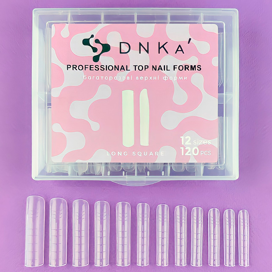 DNKa Top forms for modeling Top Nail Forms Long Square, 120 pcs