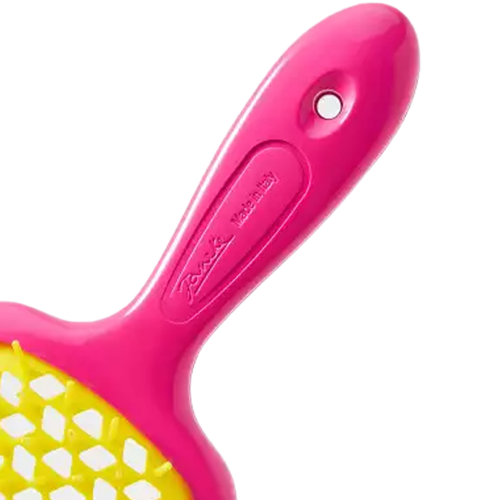 Janeke Superbrush Расческа для волос Розовая с Желтым неон