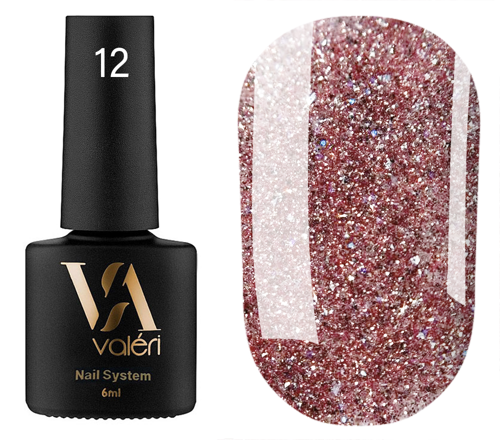 Valeri Gel polish for nails reflective Flash 12, 6 ml
