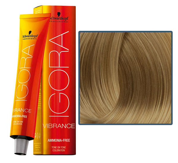 Professional hair dye Igora Vibrance 9-65 extra light blond chocolate golden, 60 ml