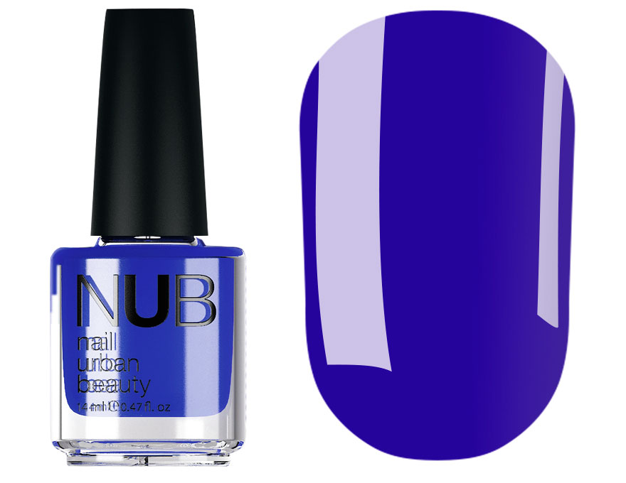 Nail polish NUB 028 King Blue (royal blue, enamel), 14 ml