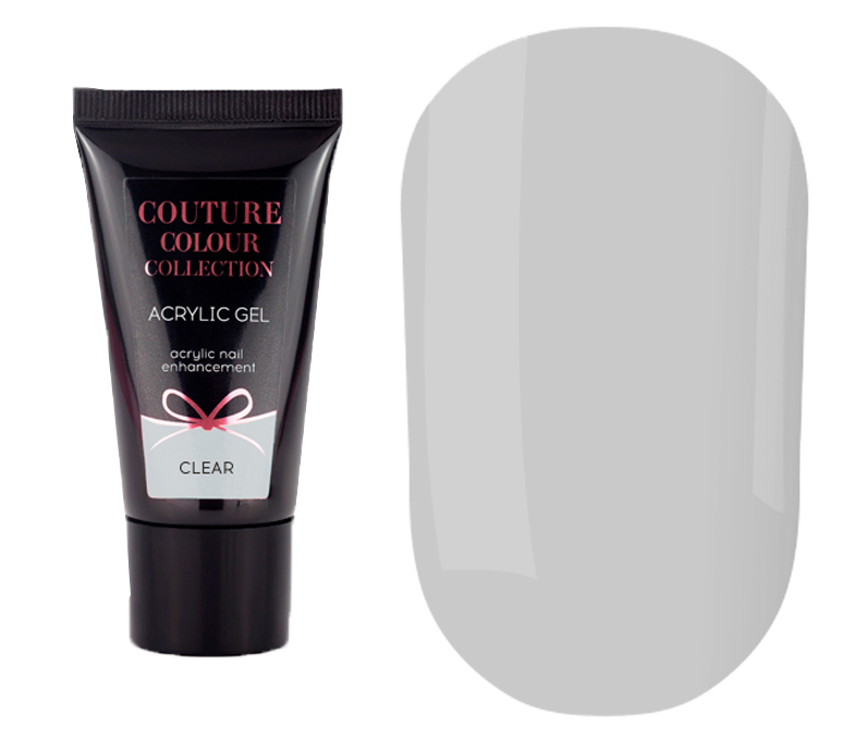 COUTURE Color Acrylic Gel - Clear, 30 ml