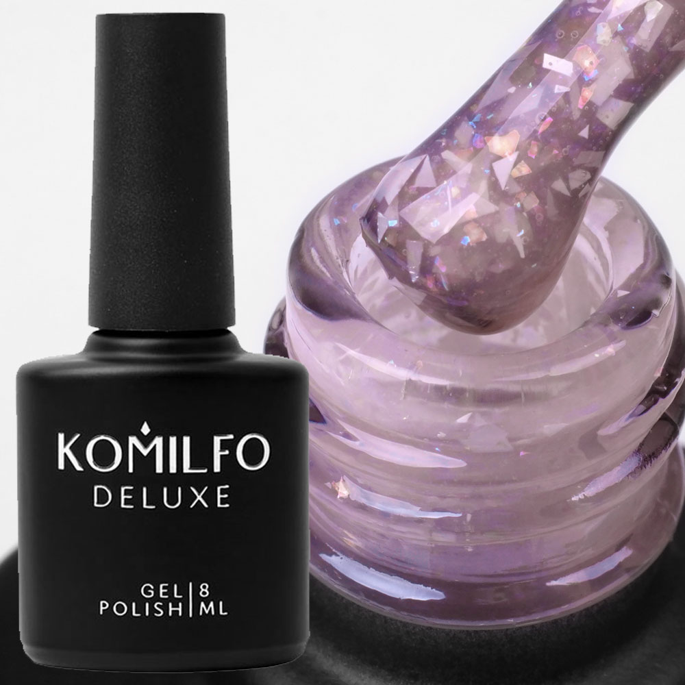 Komilfo Glassy Base GB005 (pale pink with flakes), 8 ml