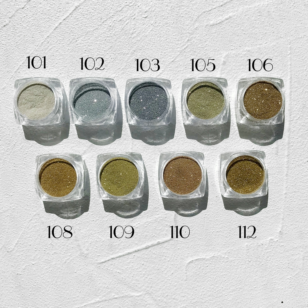 Komilfo блискітки 112 розмір 0,1 мм, (зелене золото) Е 2,5 г