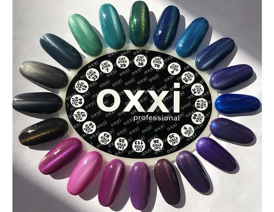 Гель-лак OXXI кошачий глаз №070 (темный бирюзовый, магнитный), 10 мл Гель-лак OXXI кошачий глаз №070 (темный бирюзовый, магнитный), 10 мл