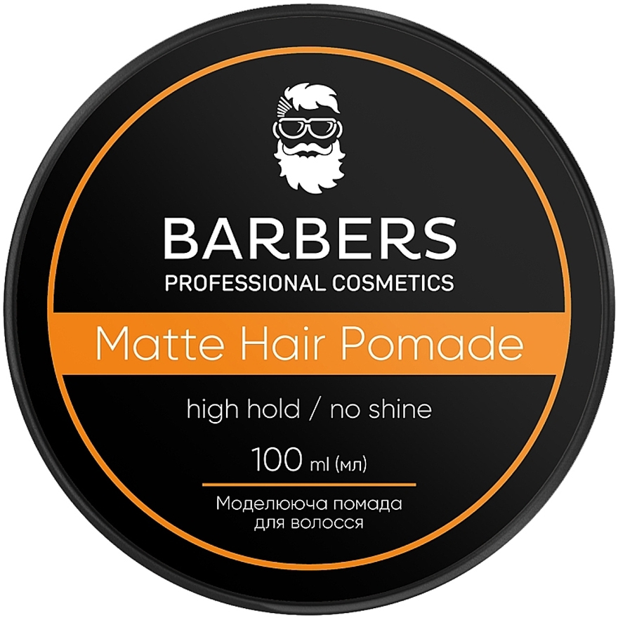 BARBERS Matte hair pomade High Hold, 100 ml
