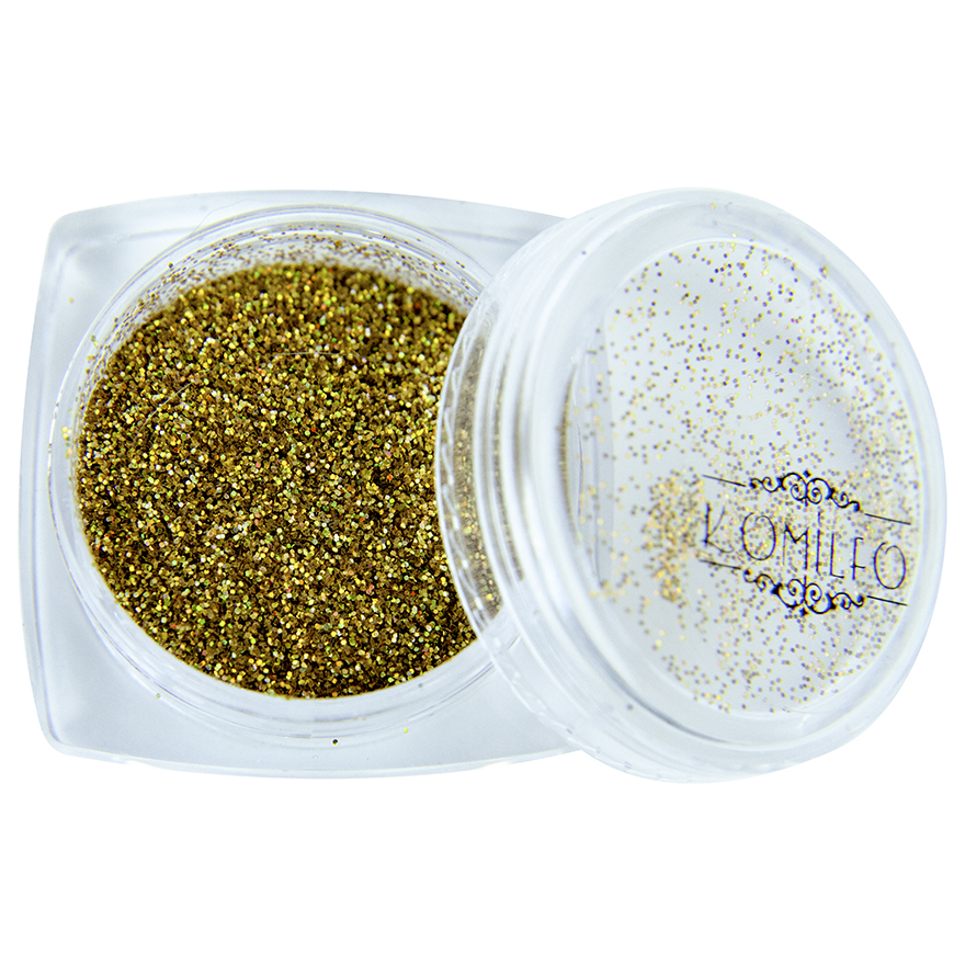 Komilfo spangles 003, size 0.08 mm, (gold, hologram), 2.5 g