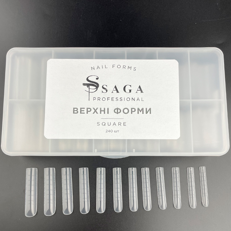 SAGA professional SQUARE extension forms, 240 pcs