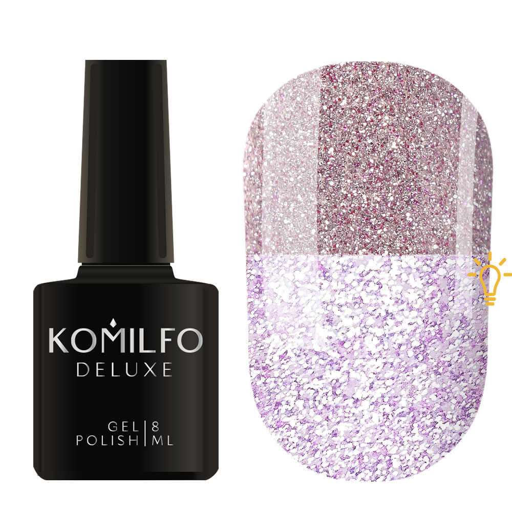Komilfo Luminous Collection L010 (бузковий, світловідбиваючий), 8 мл