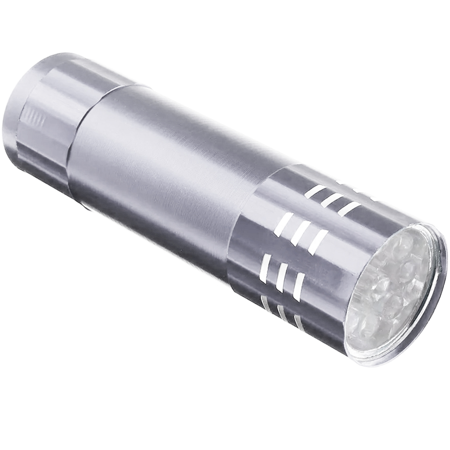 Portable UV LED Flashlight for Express Drying of Gel Polish, Silver