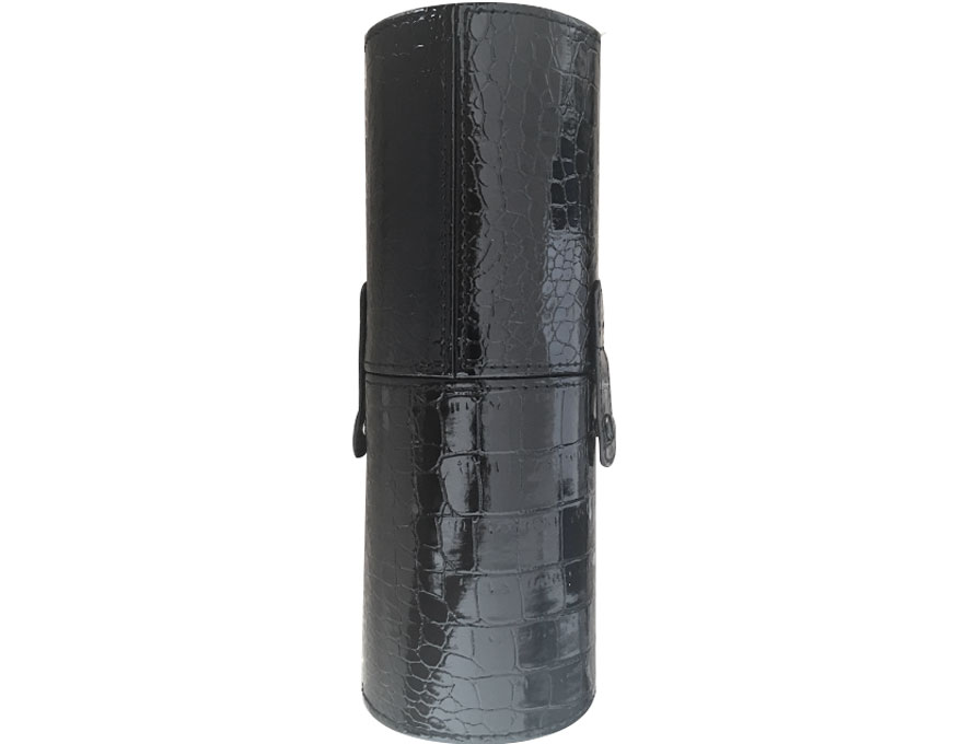 Tube for storing brushes, length 23 cm (black, eco-friendly crocodile)