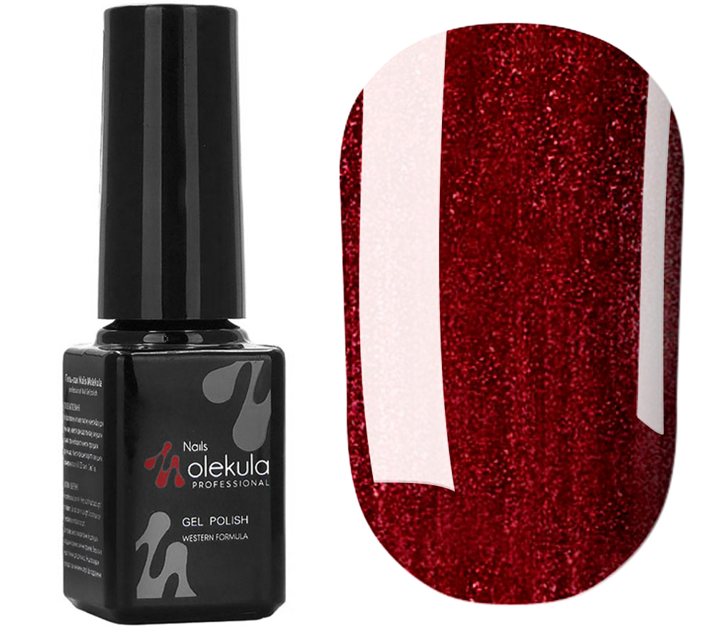Gel polish Molekula №076 (cherry, mother-of-pearl), 6 ml