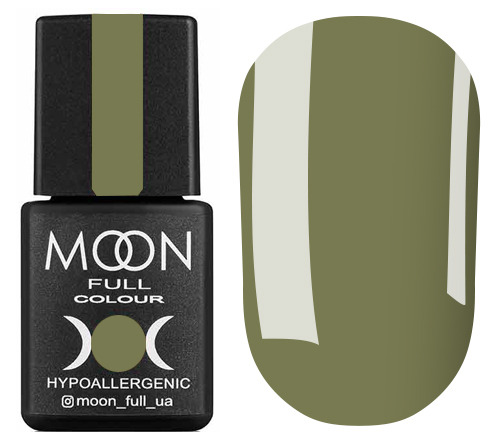 Гель-лак MOON FULL color Gel polish №213 (темно-оливковий, емаль), 8 мл