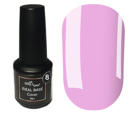 NailApex Ideal Base Camouflage Base No. 8 (pink lollipop), 15 ml