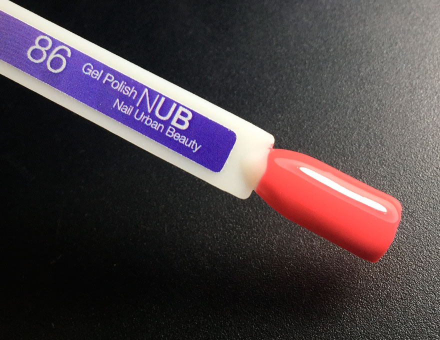 Gel varnish NUB 086 Amsterdam (bright, rich orange-coral, enamel), 8 ml