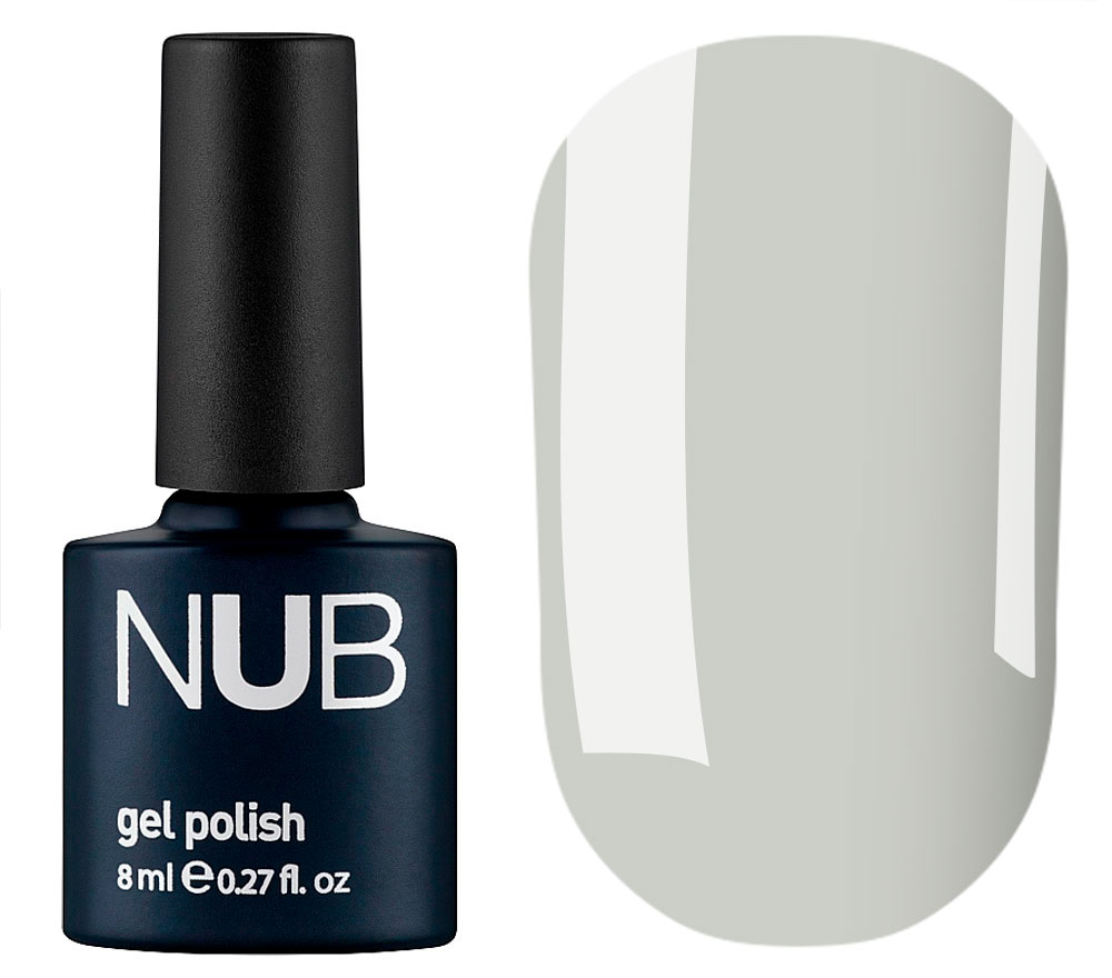 Гель-лак NUB 129 Milk Ashes (оливково-серый, эмаль), 8 мл