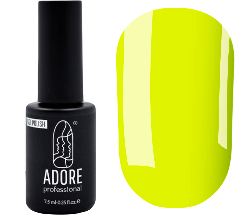 Гель-лак ADORE Professional №487 (горчично-желтый, эмаль), 7,5 мл