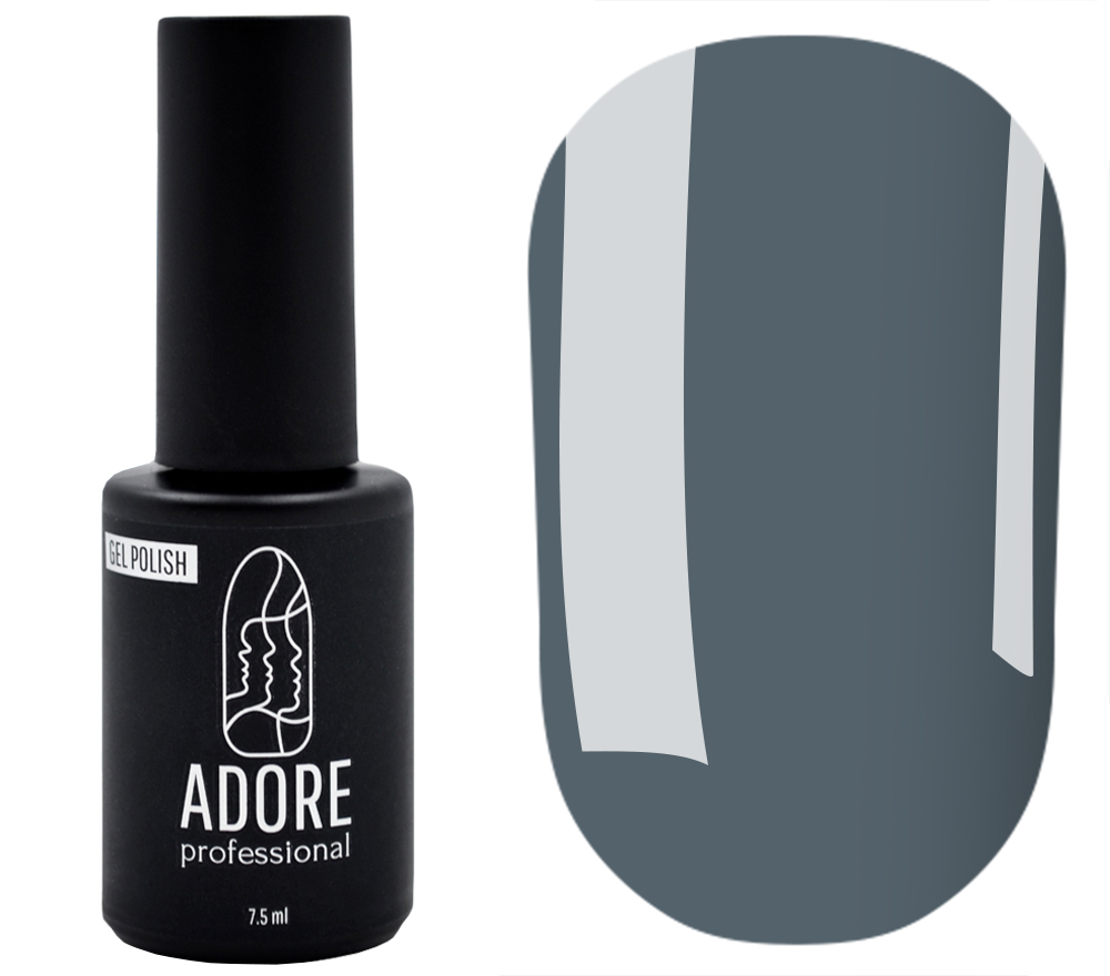 Гель-лак ADORE Professional №458 (холодно-серый, эмаль), 7,5 мл