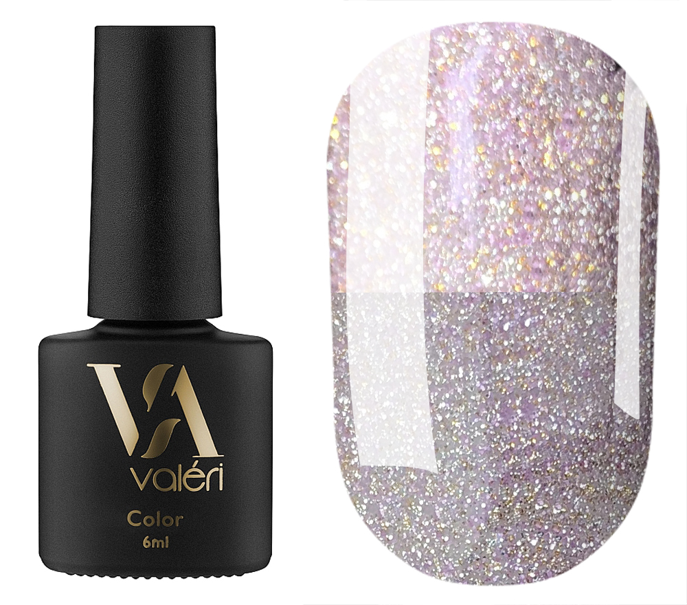 Gel Polish Valeri Flash No. 05 (silver, reflective), 6 ml
