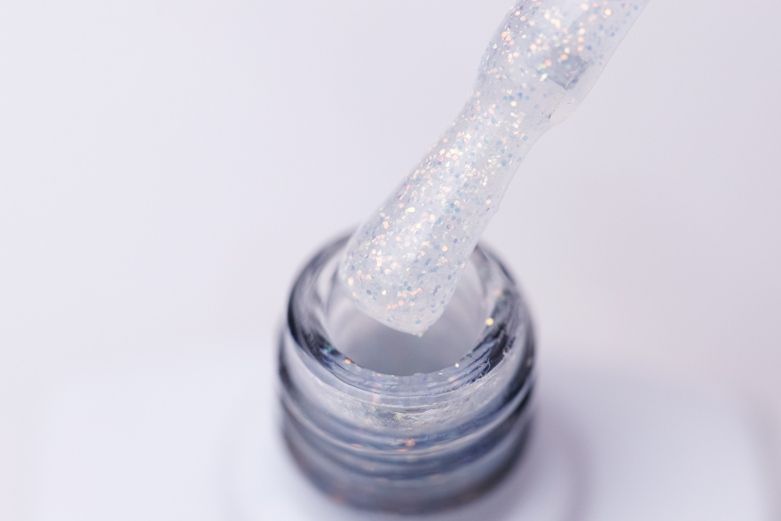 Molekula gel varnish No. 162 Opal Saturn (transparent with golden-blue sparkles), 11 ml