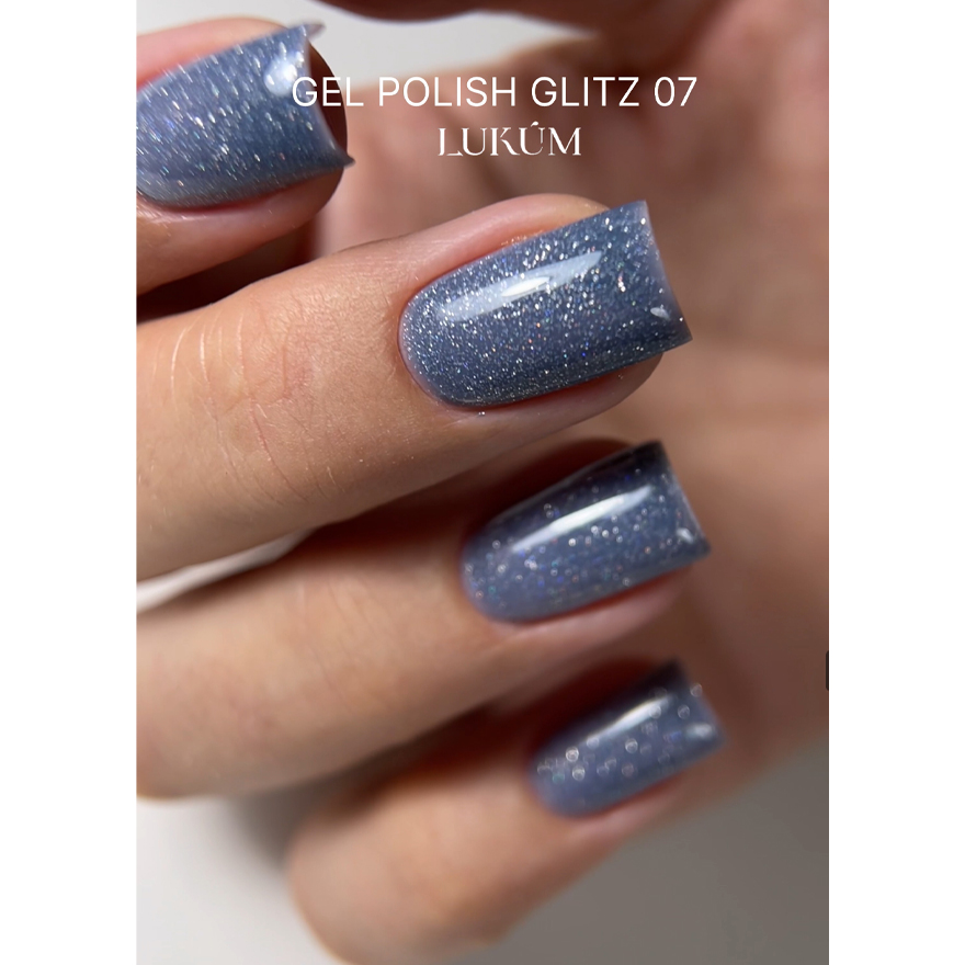 Lukum Gel polish for nails Glitz №07, 10 ml
