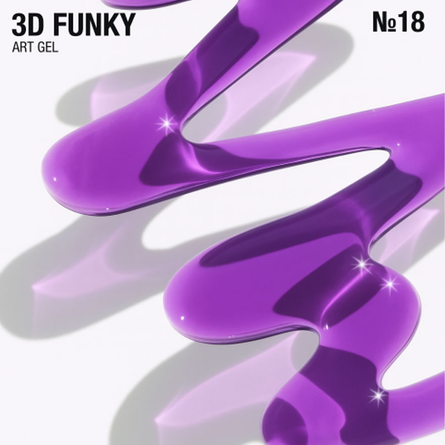 ADORE Professional Gel in a tube for three-dimensional designs 3D Funky Art Gel No. 01, 15 ml