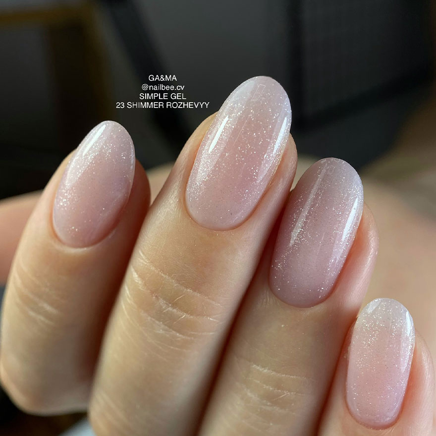 GA&MA Gel sample Simple gel 023 Shimmer rose, 15 ml