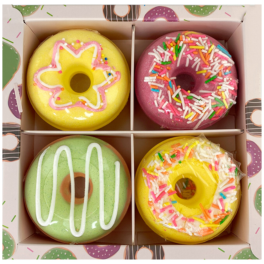 Set of Donut bath bombs, 4 pcs
