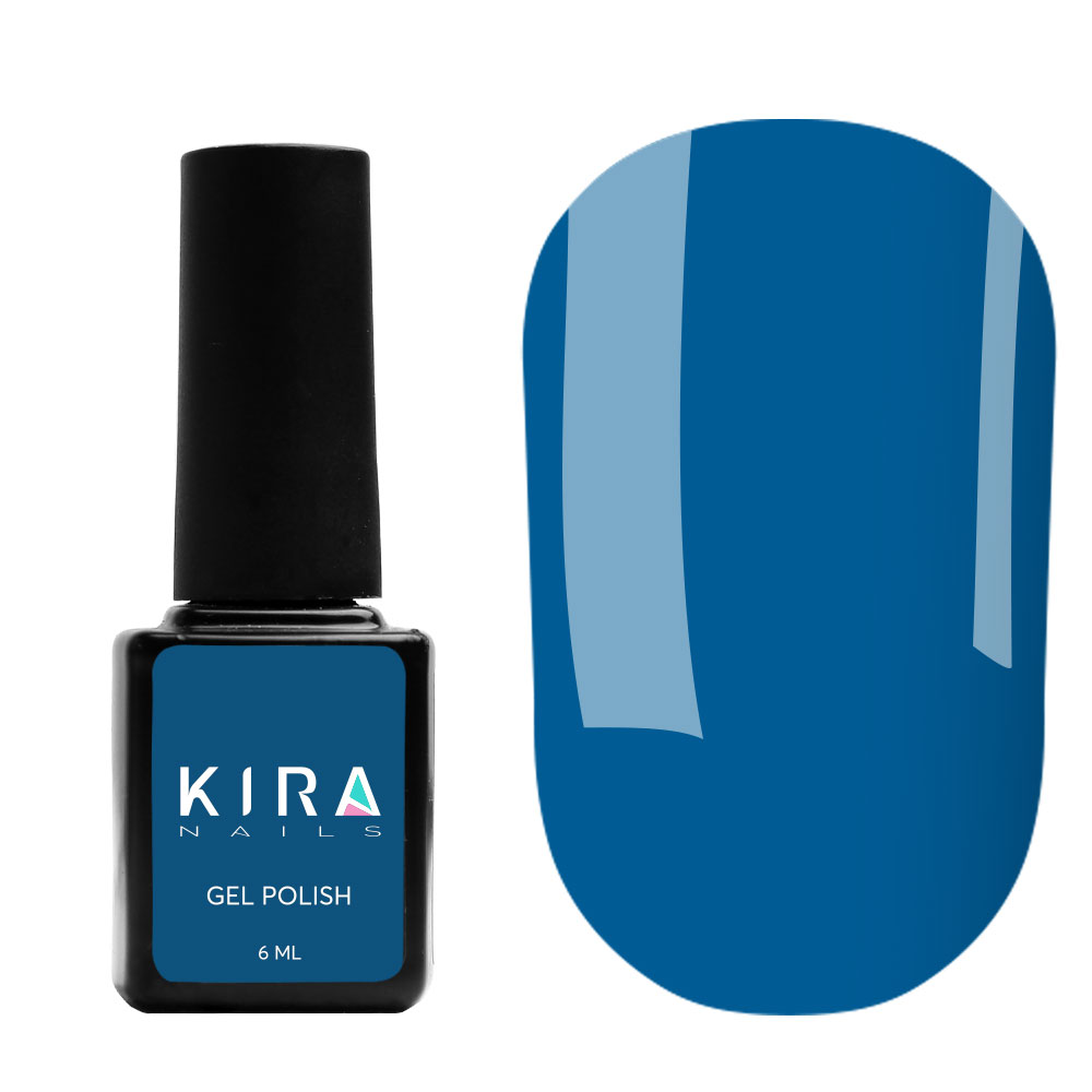 Kira Nails gel varnish No. 080 (dark azure, enamel), 6 ml