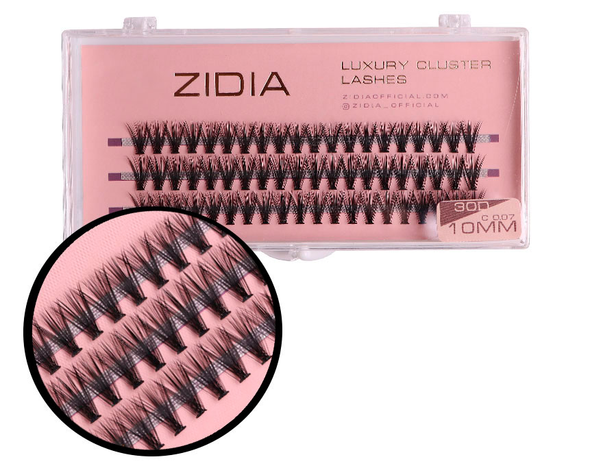 ZIDIA Cluster lashes 30D C 0.07 (3 bands, size 10mm)