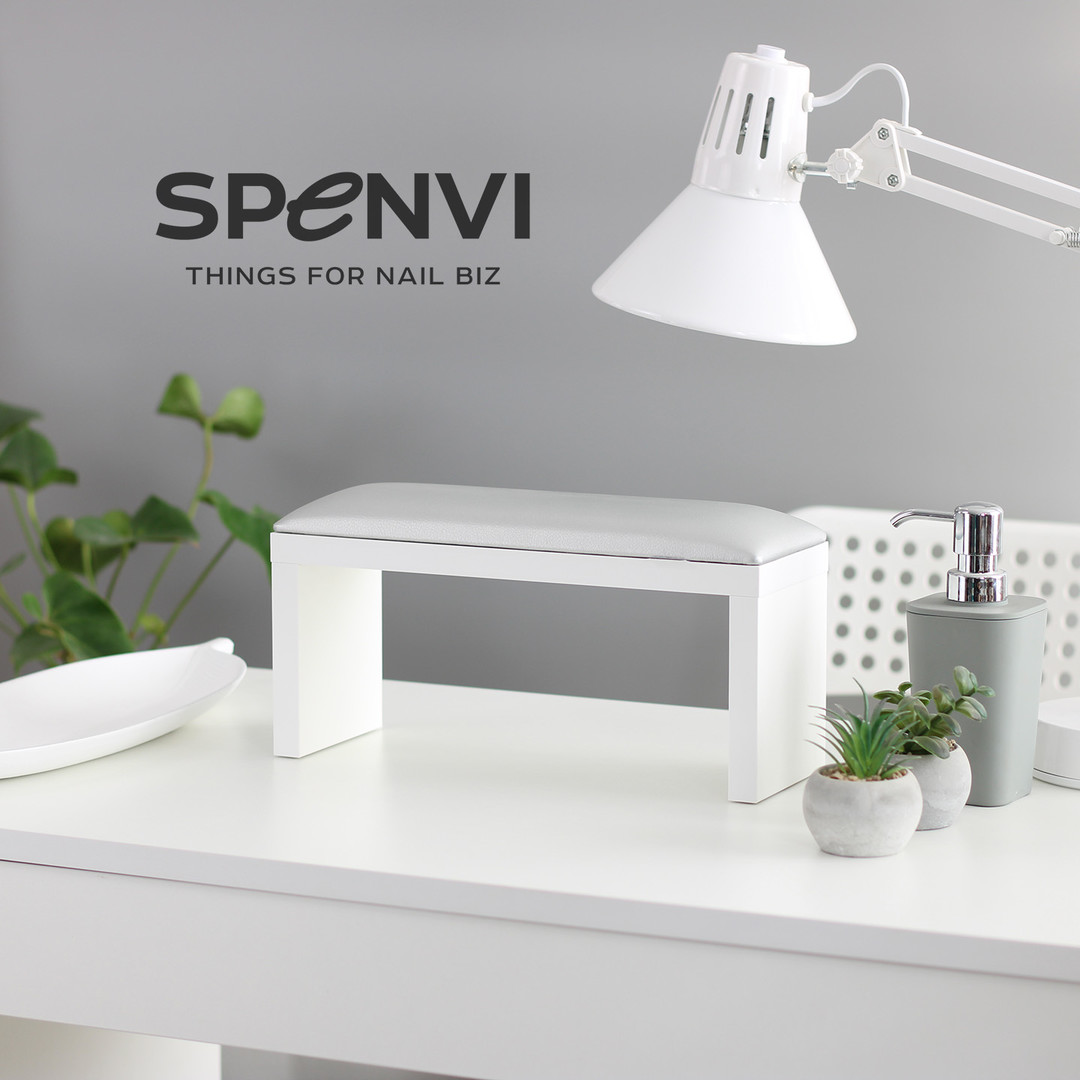 SPENVI Підставка для манікюру на білих ніжках Silver