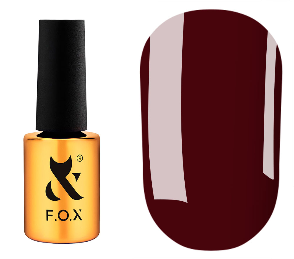 FOX gel varnish No. 408 (dark brown, enamel), 6 ml