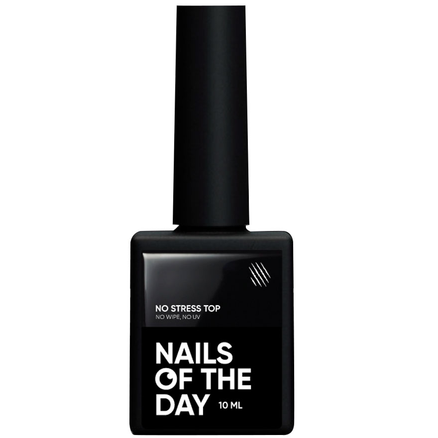 Nails Of The Day Glossy nail top without sticky layer and without UV filters No stress top no wipe, 10 ml