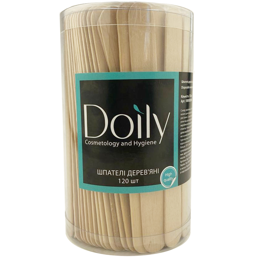 Doily Шпатель дерев'яний одноразовий в тубусі (120 шт)