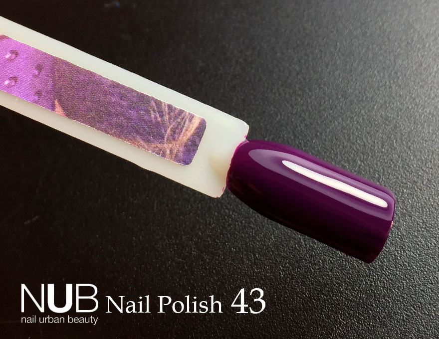 Nail polish NUB 043 Mirror Violet (purple, enamel), 14 ml