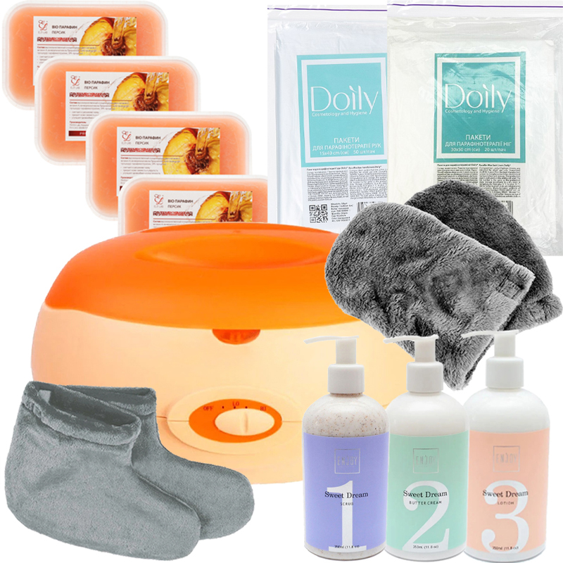 Complete set for paraffin therapy with paraffin Elit-Lab Bio peach