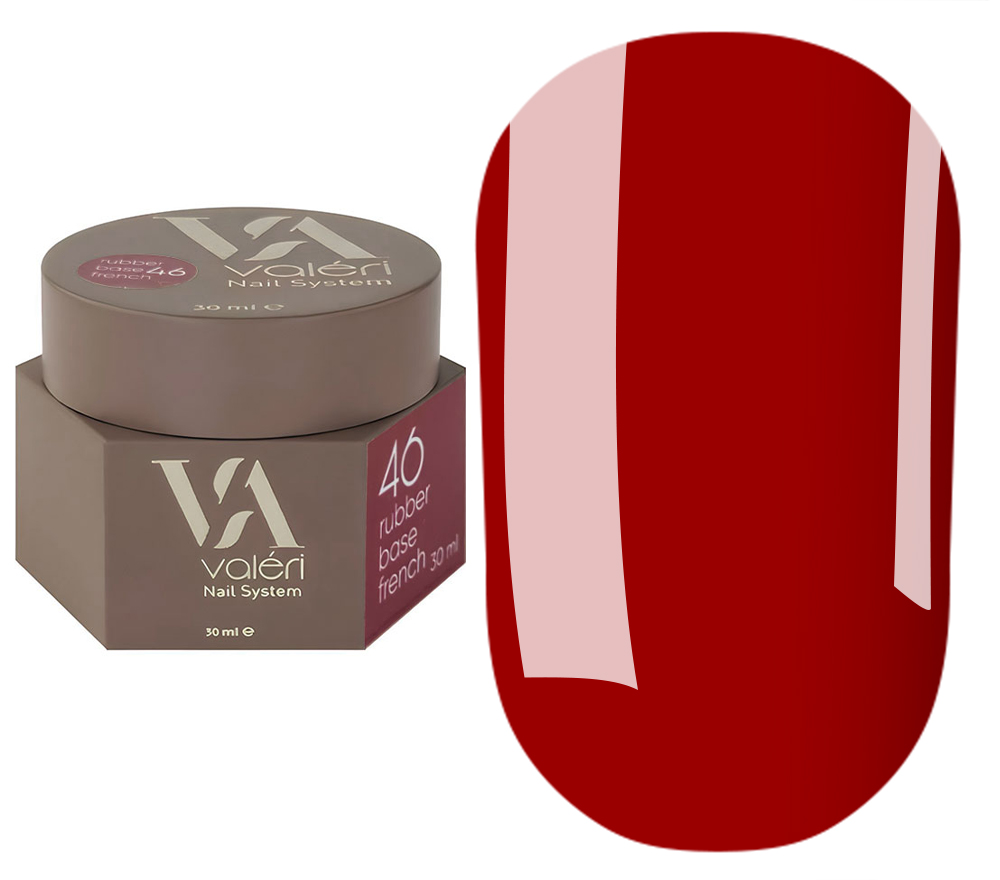 Valeri База для нігтів Rubber Base French 046 (класичний червоний), 30 мл